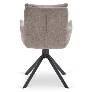 SET 4 SCAUNE ROTATIVE, ARTIM MEBLE, REALIZAT DIN MATERIAL TEXTIL MARO DESCHIS SI METAL, STIL MODERN - Img 6