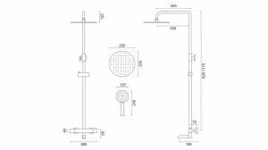 SET DE DUS REA LUNGO CU TERMOSTAT, AURIU PERIAT, DIN ALAMA, CALITATE SUPERIOARA - Img 8