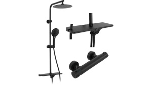 SET DE DUS REA MIKE CU TERMOSTAT, NEGRU, DIN ALAMA, CALITATE SUPERIOARA