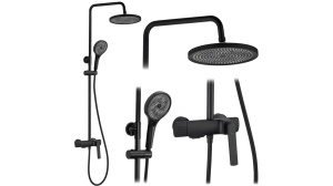 SET DE DUS REA REBEL, NEGRU MAT, DIN ALAMA, CALITATE SUPERIOARA