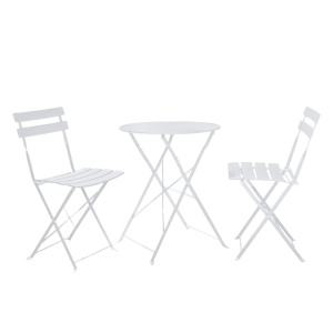 SET GRADINA, ARTIM GROUP COLLECTION, 1 MASA SI 2 SCAUNE, ALB, DESIGN MODERN - Img 3
