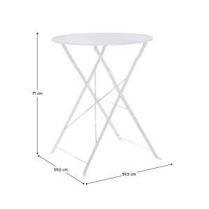 SET GRADINA, ARTIM GROUP COLLECTION, 1 MASA SI 2 SCAUNE, ALB, DESIGN MODERN - Img 5