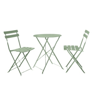 SET GRADINA/TERASA, 1 MASA SI 2 SCAUNE, VERDE, DESIGN MODERN - Img 3