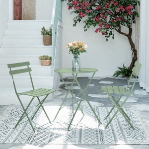 SET GRADINA/TERASA, 1 MASA SI 2 SCAUNE, VERDE, DESIGN MODERN - Img 7