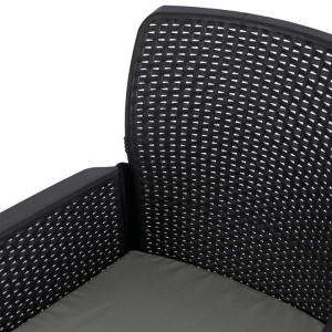 SET MOBILIER DE GRADINA/TERASA,ARGOS 160-260CM, ARTIM MEBLE, MASA SI 8 FOTOLII, DIN TEHNORATAN SI COMPOZIT, CULOARE NUC/NEGRU - Img 7
