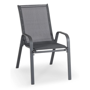 SET MOBILIER DE GRADINA/TERASA, LIBERTY, ARTIM MEBLE, DIN TEHNORATAN, TEXTIL SI STICLA, CULOARE NEAGRA - Img 4