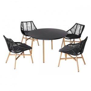 SET TERASA, MASA SI 4 SCAUNE, ALUMINIU SI POLIRATAN, ARTIM GROUP COLLECTION