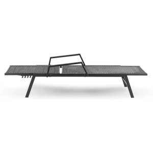 SEZLONG, ARTIM MEBLE, REALIZAT DIN TEHNORATAN SI METAL, CULOARE NEAGRA, STIL MODERN - Img 4