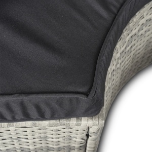 SEZLONG, ARTIM MEBLE, REALIZAT DIN TEHNORATAN SI TEXTIL, CULOARE NEAGRA/GRI DESCHIS, STIL MODERN - Img 6