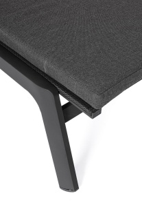 SEZLONG DE GRADINA JALISCO GRI INCHIS, CONFECTIONAT DIN ALUMINIU SI TEXTIL, STIL MODERN - Img 5