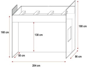 SISTEM MODULAR PENTRU CAMERA COPII ALB/VIOLET RAJ5 KM DESIGN MODERN - Img 2