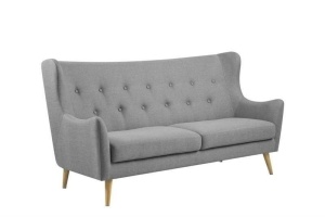 SOFA CONFORTABILA, KAMMA 3 GRI/NATURAL, CU TAPITERIE DIN TEXTIL, STIL SCANDINAV B2