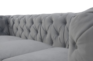 SOFA EXCLUSIV VIP 209CM GRI DIN STOFA DE LUX DESIGN DEOSEBIT - Img 4