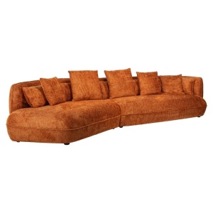 SOFA RODINA BE LOVELY 51 PUMPKIN, S5160, CONFECTIONATA DIN LEMN, SPUMA SI 100% POLIESTER, RICHMOND INTERIOR