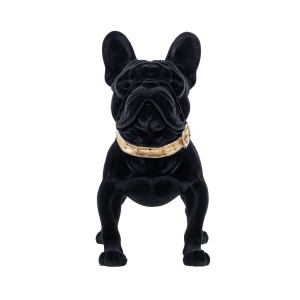 STATUETA DECORATIVA DOG SPIKE, NEAGRA, DIN POLIRASINA, STIL MODERN, B2 - Img 5