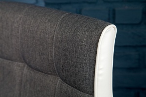 STOC!!! 2 BUCATI SCAUNE DE BAR 90/115CM, ALB/GRI, MODENA, COD 36829, DESIGN MODERN - Img 4
