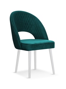 STOC 4 BUC!!!! SCAUN DINING, PONTE, TURCOAZ/ALB, CATIFEA SI PICIOARE DIN LEMN, STIL MODERN