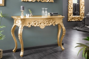 STOC!!! CONSOLA, VENICE AURIU 110CM, DIN LEMN SI POLIURETAN, DESIGN CLASIC