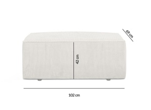 TABURET PILLOW II, GRI DESCHIS, CONFECTIONAT DIN TEXTIL, METAL SI SPUMA, STIL MODERN - Img 2
