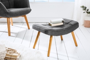 TABURET SCANDINAVIA 39188 GRI/NATURAL STIL SCANDINAV - Img 2
