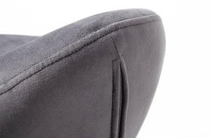TABURET-SUPORT PENTRU PICIOARE GRI INCHIS/CROM EGG SZEROKI VELVET, STIL MODERN B2 - Img 3