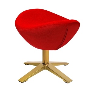 TABURET-SUPORT PENTRU PICIOARE ROSU 1/AURIU EGG SZEROKI GOLD, STIL MODERN B2 - Img 3