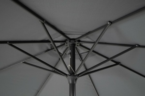 UMBRELA DE GRADINA/TERASA KALIFE GRI INCHIS, CONFECTIONATA DIN ALUMINIU SI POLIESTER - Img 3