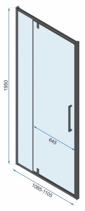 USA CABINA DE DUS, REA RAPID SWING, 110 CM, DE CULOARE NEAGRA, CALITATE SUPERIOARA, REA - Img 2