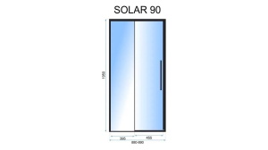 USA DE DUS, REA SOLAR, 90 CM, NEGRU MAT, DESIGN MODERN, CALITATE SUPERIOARA, REA - Img 3