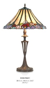VEIOZA DEOSEBITA TIFFANY, COD RC435+PBLM11, DIN METAL SI STICLA