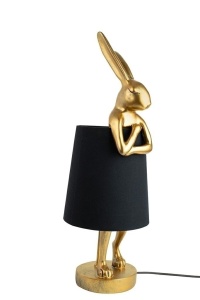 VEIOZA RABBIT AURIU/NEGRU, CONFECTIONATA DIN POLIRASINA SI METAL, STIL MODERN - Img 3