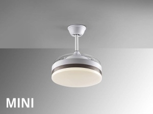 VENTILATOR VENTO MINI, CU TELECOMANDA, 35/45 CM, ALB MAT/BRONZ/OPAL, DIN METAL SI ACRIL, STIL MODERN - Img 6