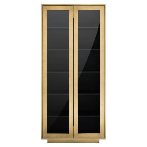 VITRINA FINSBURY CU 2 USI, 7891, CONFECTIONATA DIN MDF, STICLA SI METAL STIL MODERN - Img 3