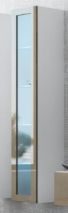 VITRINA LIVING CU LED VIGO 180 ALB/LATTE DESIGN MODERN CM
