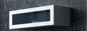 VITRINA LIVING CU LED VIGO 90 GRI/ALB DESIGN MODERN CM