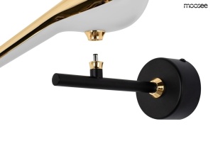 APLICA BIRD GOLD, CONFECTIONATA DIN ACRIL SI METAL, AURIU/ALB, STIL MODERN - Img 5