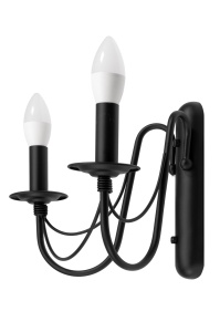 Aplica de perete Rustica Clasica Neagra APP646-2W - Img 3