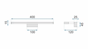 APLICA LED BAIE APP368-1W, 40 cm, CROM, DIN METAL CROMAT, STIL MODERN, TU - Img 7