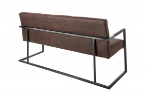 BANCUTA 160CM, RIDER, PIELE ECO MARO VINTAGE, COD 40494, ASPECT INDUSTRIAL - Img 6