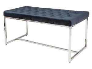 BANCUTA NAUTICA NEGRU/CROM TAPITERIE DIN STOFA STIL MODERN