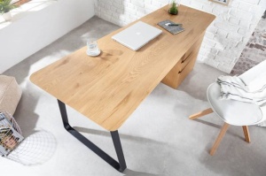 BIROU 160CM CU SERTARE, STUDIO, DIN METAL SI MDF, STIL INDUSTRIAL - Img 3