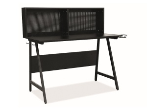 BIROU DIN MDF SI METAL EXTREM DE PRACTIC, CONFORTABIL NEGRU B-192, STIL MODERN, SIGNAL - Img 1