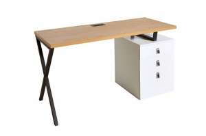 BIROU MODERN, LOFT 140CM, COD 41213, DIN MDF INFOLIAT SI METAL - Img 8