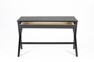 BIROU WRITEX, NEGRU, 120 CM, DIN MDF SI FURNIR, STIL MODERN, B2 - Img 2
