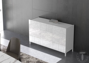 BUFET 130CM, EDDY GRAPHIC, COD 5067, STIL MODERN, REALIZATA PANOURI LAMINATE,USI SEMIGRAFIATE - Img 6