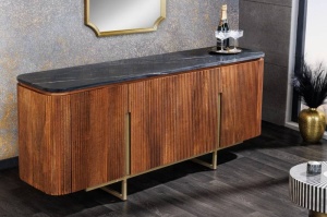 BUFET, DIN LEMN MASIV SI MARMURA 160CM, REALIZATA MANUAL, ARTIM GROUP SELECTION