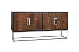BUFET LIVING, DIN LEMN DE MANGO SI METAL, CU 4 USI, STIL RETRO GINER Y COLOMER