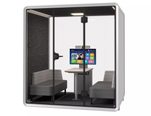 CABINA ACUSTICA ST LARGE, ALBA, PENTRU 2/4 PERSOANE, CONFECTIONATA DIN MATERIALE DE INALTA CALITATE