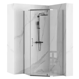 CABINA DE DUS AXIN 90X90, CROM, CU CADITA DIAMOND ALBA, CALITATE SUPERIOARA