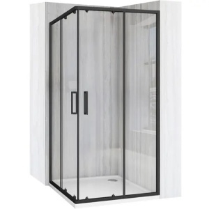 CABINA DE DUS CITY 90X90, NEAGRA, CU CADITA SAVOY NEAGRA, CALITATE SUPERIOARA